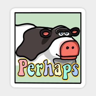 Perhaps Cow - Multicolor Sticker